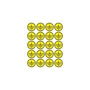 Наклейка знак электробезопасности «Заземление» d20мм (20шт на листе) Rexant 56-0010